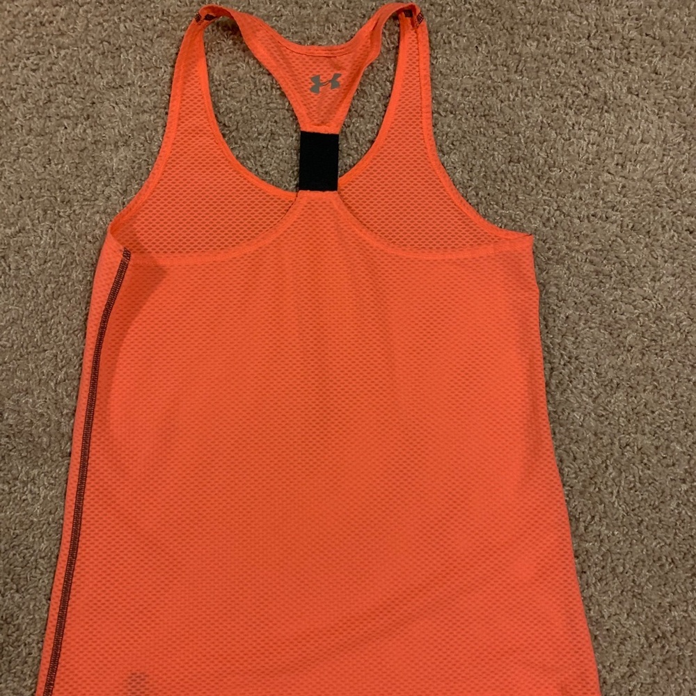 Under Armour Mesh Orange Workout Tank (Small)